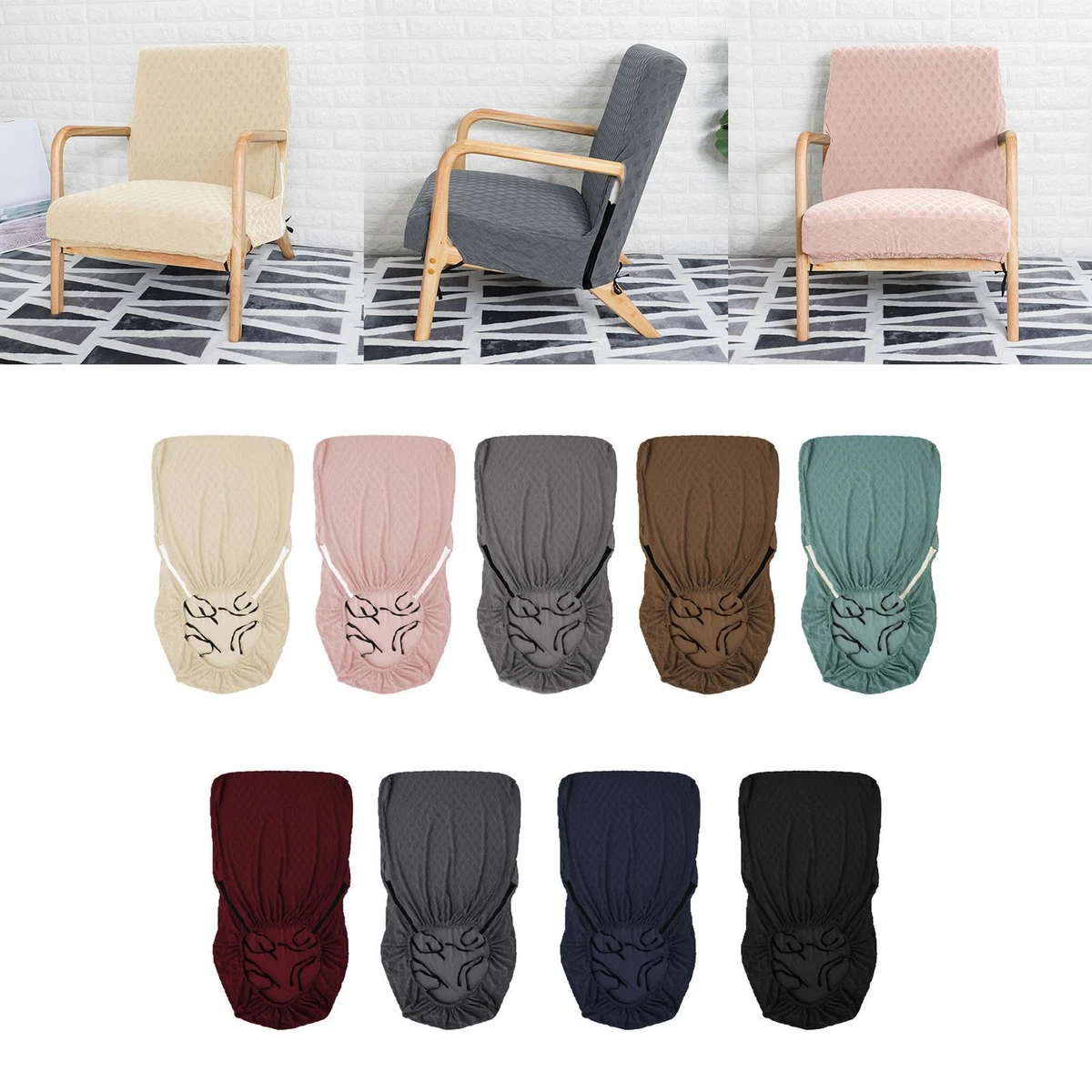 Wood Arm Chair Cover Elastic Chair Cover Modern Widely Usage