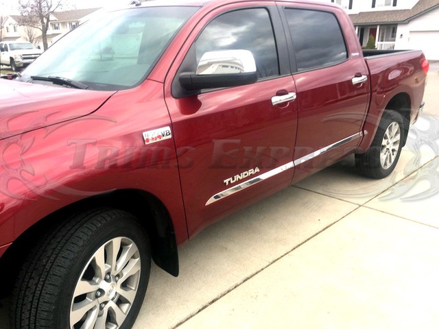 fit:2007-2020 Toyota Tundra Crew Max Cab CrewMax Body Side Molding Trim
