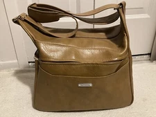 Vintage Samsonite Silhouette Brown Leather Carry-On Travel Shoulder Bag Satchel