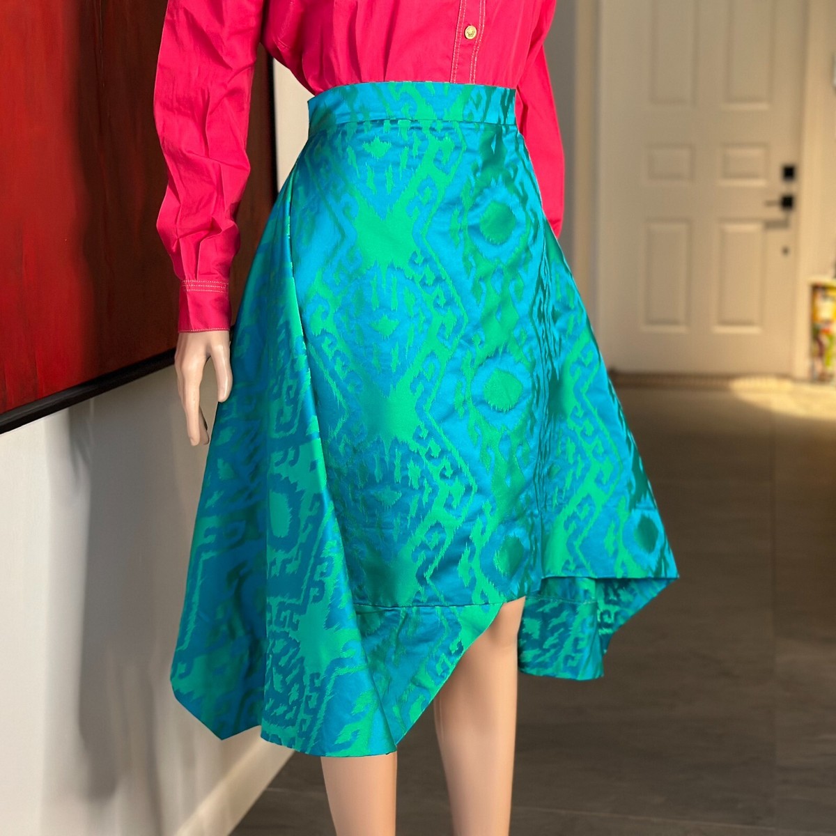 VIVIENNE WESTWOOD Anglomania Aztec skirt size 42 green / blue | eBay