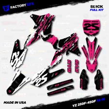 White & Pink Slick Graphic Kit fits Yamaha YZ250F YZ450F 14-16 YZF 250 450