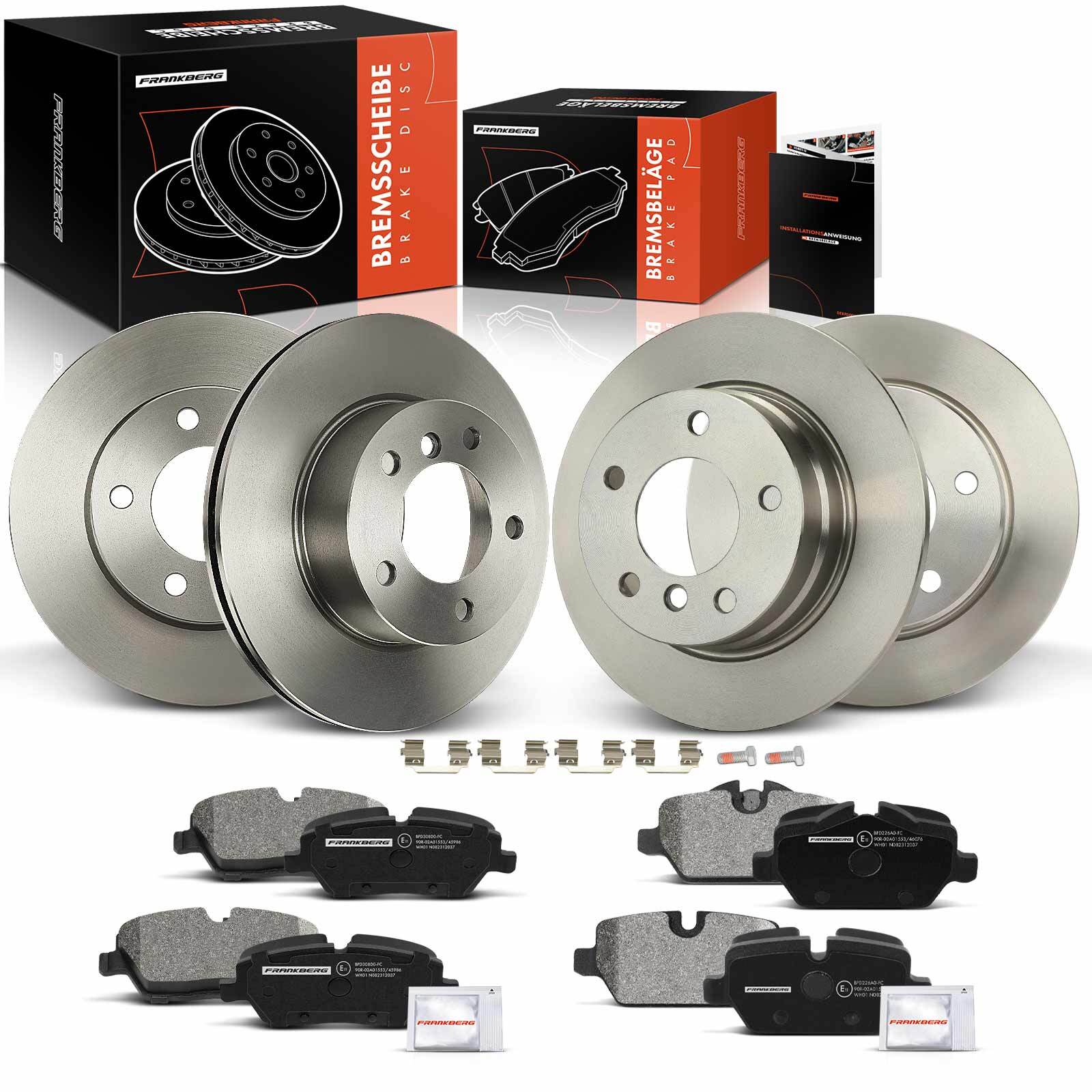 Frankberg Front Rear Brake Discs & Brake Pad for BMW 116d 116i 118d 118i E87 New
