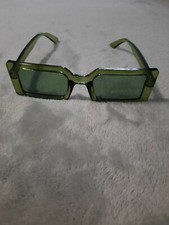 Green Rectangular Sunglasses