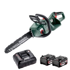 Metabo MS 36-18 LTX BL 40 36V Brushless 40cm Chainsaw 2 x 4.0Ah Battery Charger