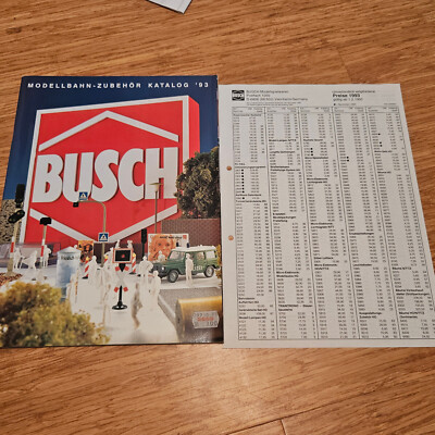 Busch Modelleisenbahn Zubehör Katalog Brochüre '93 mit Preisliste B27071