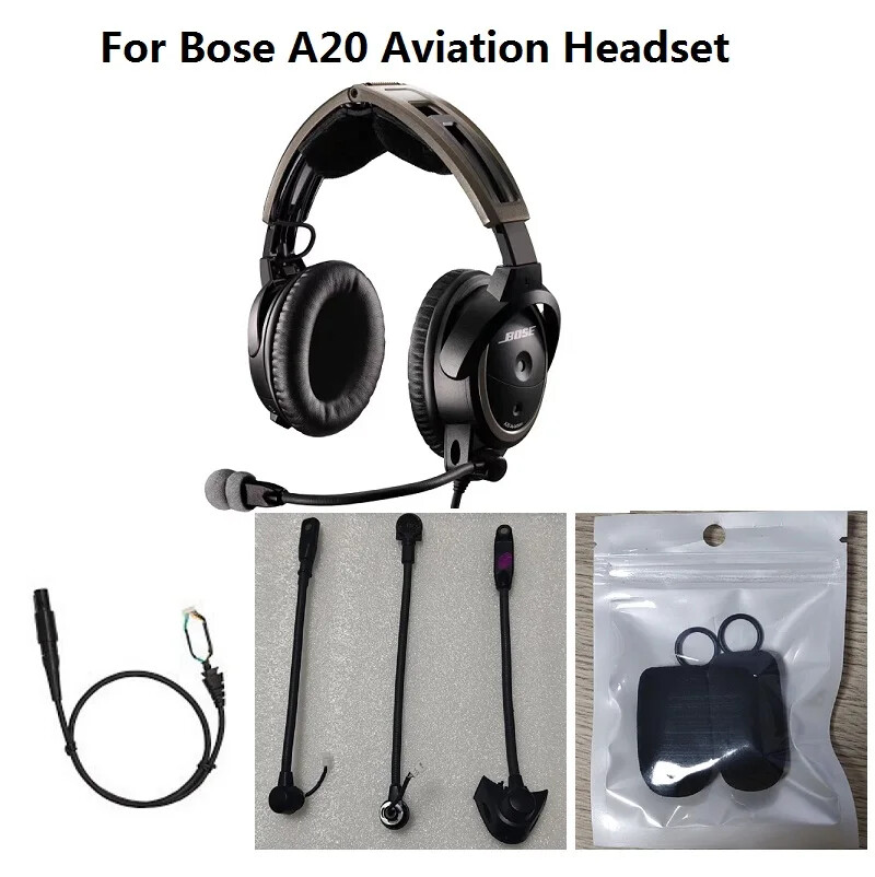 Replacement Parts for Bose A20 Aviation 6 Pins Plug Cable Memory