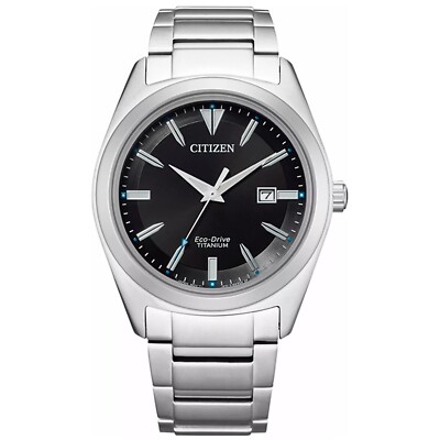 CITIZEN Herren Analog Quarz Armband Uhr AW1640-83E Titan silberfarben 42 mm