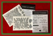 Stampin' Up CHRISTMAS TO REMEMBER Stamps  CHRISTMAS PINECONE Dies NEW  291