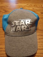 Star Wars Kids Baseball Cap Adjustable Snapback Blue/gray Silver Logo