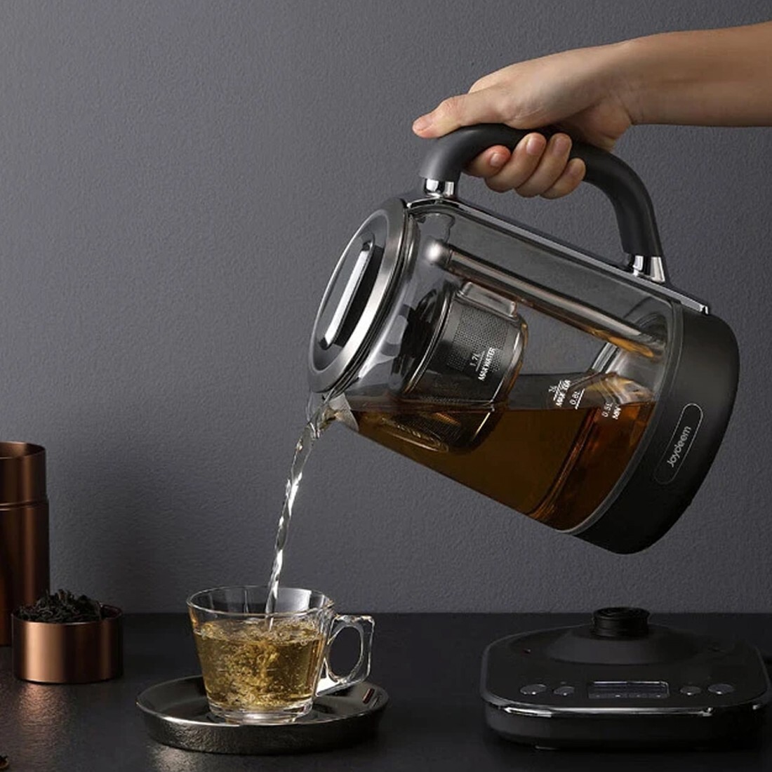 Joydeem Hot Tea Maker, Electric Ketle with Auto Tea Infuser, 1.7L, JD ...
