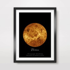 Listing image for PLANET VENUS Art Print Poster Home Decor A4 A3 A2 Nasa Outer Space Wall Picture