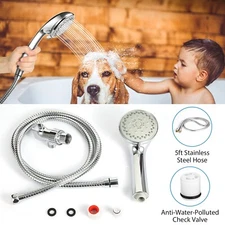 5Ft Shower Head Hose Extra Long Stainless Steel Hand Held Bathroom Flexible
