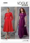 Vogue Sewing Pattern 2044 Misses 8-16 Fit and Flare Dress Bow Detail inc Maxi
