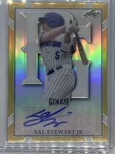 2021 LEAF PERFECT GAME METAL GOLD REFRACTOR SAL STEWART JR AUTO # 1/1