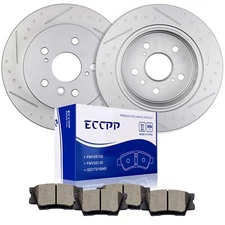 REAR Disc Rotors + Brake Pads for 2008 - 2011 Toyota Camry Avalon Lexus ES350