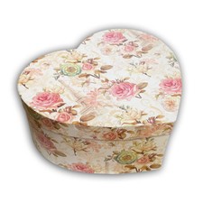 Heart Shape Gift Box Floral Packaging Storage Box Valentines Present Box