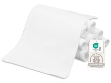 10er Set Waschlappen / Waschhandschuhe / Babywaschlappen aus 100% Baumwolle,wei&szlig;