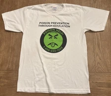 Vintage Mr Yuk Poison Help T Shirt White Size S EUC 