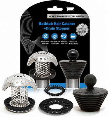 #ad Bath Tub Drain Hair Catcher Stainless Steel Strainer Stopper Clog Remover $19.99