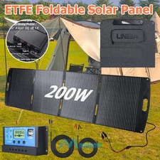 200W Portable Foldable Solar Panel Kit Waterproof for Power Station Home RV CAMP