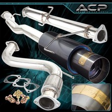 For 94-97 Accord 24dr 4cyl Catback Exhaust 76mm Piping 4.5 Muffler Tip Godsnow