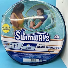 NEW SWIMWAYS INFANT SPRING FLOAT WITH SUN CANOPY, 3-9 Months Pool Baby