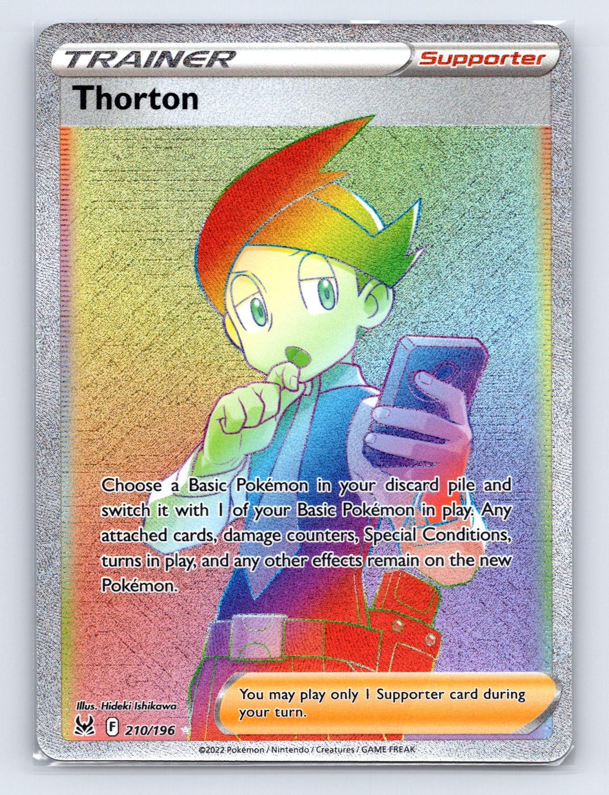 THORTON 210/196 RAINBOW RARE LOST ORIGIN POKEMON Holo NM