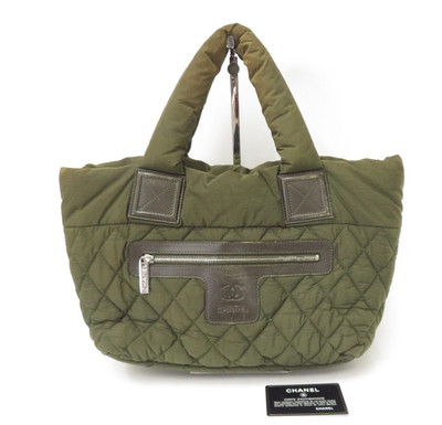 CHANEL Nylon Coco Cocoon Tote Bag Handbag I#49620