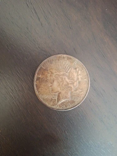 1924 Liberty Peace One Dollar Silver USA Coin - VG