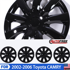 Black 15 Hubcaps For 2002-2006 Toyota Camry 42621-aa150 42602-33090 - 4pcs