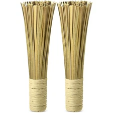 12 Inches Wok Brush Cleaning Whisk Bamboo Scrub Brush Kitchen Cleaning Bamboo...