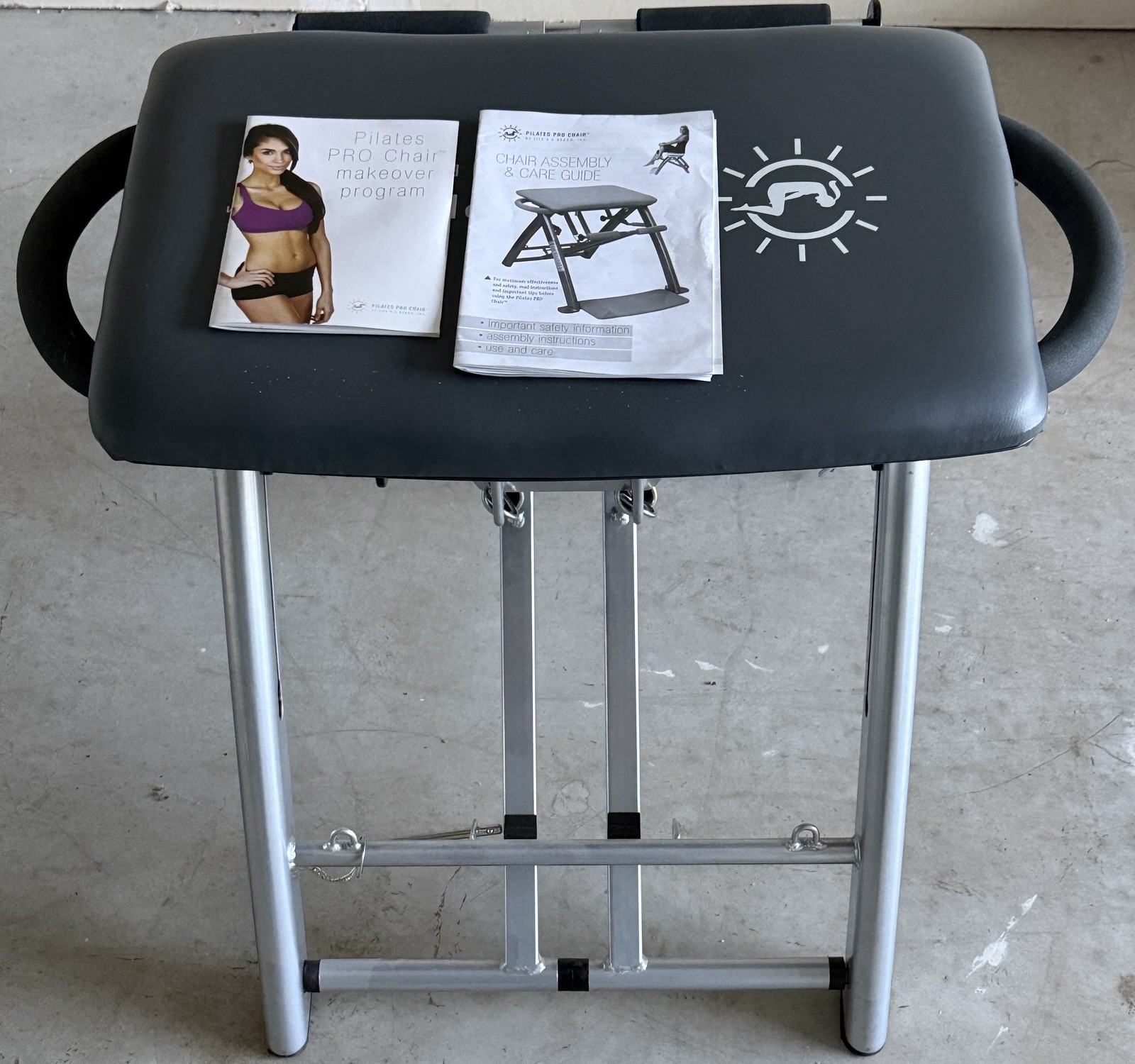 Malibu Pilates Pro Chair Low Impact Portable Foldable Exercise Bench With Manual