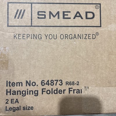 Smead Steel Hanging File Folder Frames, 2 Count, Gray, Adjustable Dept