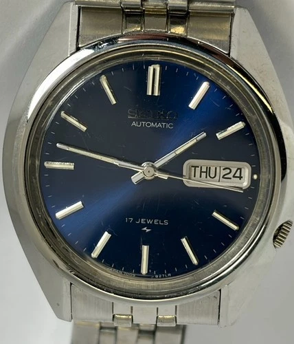 Vintage Seiko 7009-8279-P Stainless Steel Men Day Date Automatic Watch