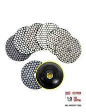 Dry Diamond polishing Pads 4 Inch Plus a Plastic Backer for Mix+P Backer 7pcs