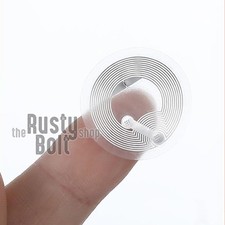 1, 2, 5 QTY - NFC Tags Sticker NTAG215, 25mm Round, Transparent Clear, Adhesive