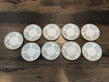 9 Minton China B833 Aqua & Green Scrolls Flor...