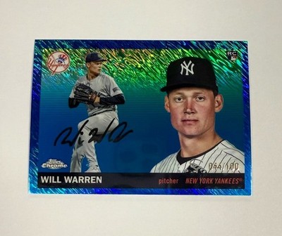 2025 Topps Chrome Platinum Will Warren Blue Lava 44/100 (Retail Exclusive) RC