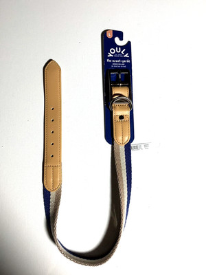 Youly ''The Avant-Garde'' Dog Collar Large 18-21IN Tan Blue Beige