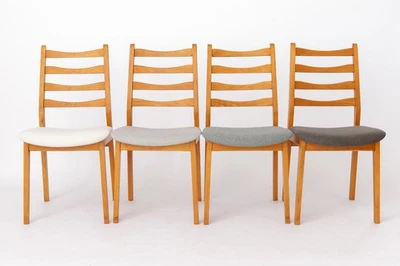 Set of 4 Vintage Beech Dining Chairs, Mid Century Modern, German 1960s, Restored - Image 1 of 4
