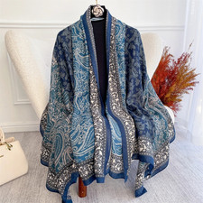 Autumn Winter Travel Warm Cashmere Shawl Scarf Women Paisley Print Pashmina Wrap