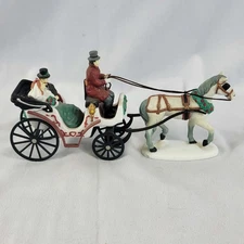 Dept 56 Heritage Village “Carriage Ride” Horse and Carriage Porcelain Accessory