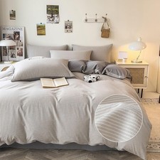 Duvet Cover Set - Washed Cotton, 3 Piece Pre-Washed Super Soft
