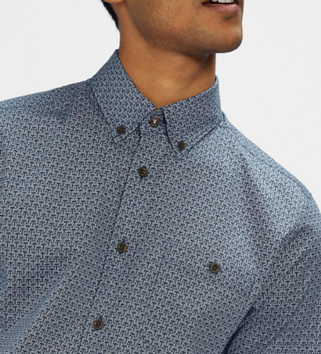Ted Baker Mens "TARTARE" Short sleeve Slim Fit Shirt in Size 4 /UK L - Picture 7 of 10
