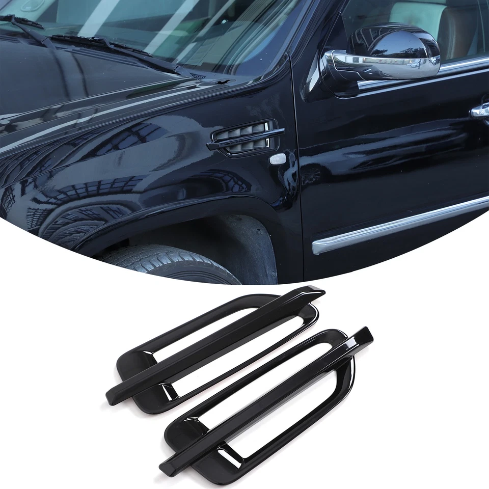 Guarnição de ventilação lateral preta brilhante para piano para Cadillac Escalade 2007-2014 - Imagem 2 de 4