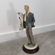 Vittorio Tessaro 80s man figurine hand painted signed Italian model ornament