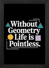 Without Geometry Life Is Pointless  Framed Wall Art Poster Canvas Print Picture
