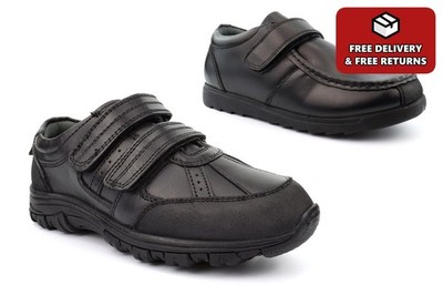 Jungen Leder Schulschuhe Echtleder Obermaterial Gummi Zehenschutz Jungen Schulschuhe