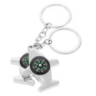 2Pcs Zinc Alloy Mini Compass Keychain Durable Hiking Camping Outdoor ...