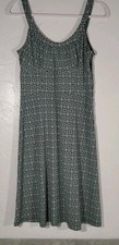 Ann Taylor LOFT Dress 4 Navy/Teal Knee Length Shift Sleeveless Summer Beach